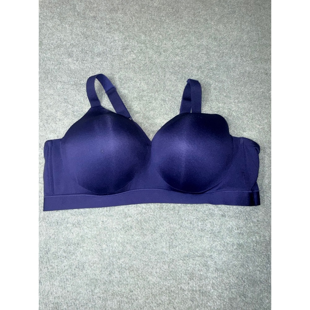 Cacique Lounge Bra Women's Size 46C Navy Blue  Lightly Lined Wireless 1140140